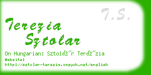 terezia sztolar business card